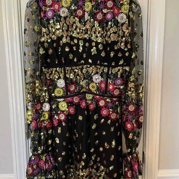 Lovers + Friends Kensington Black Floral Dress NWT small - Picture 7 of 8